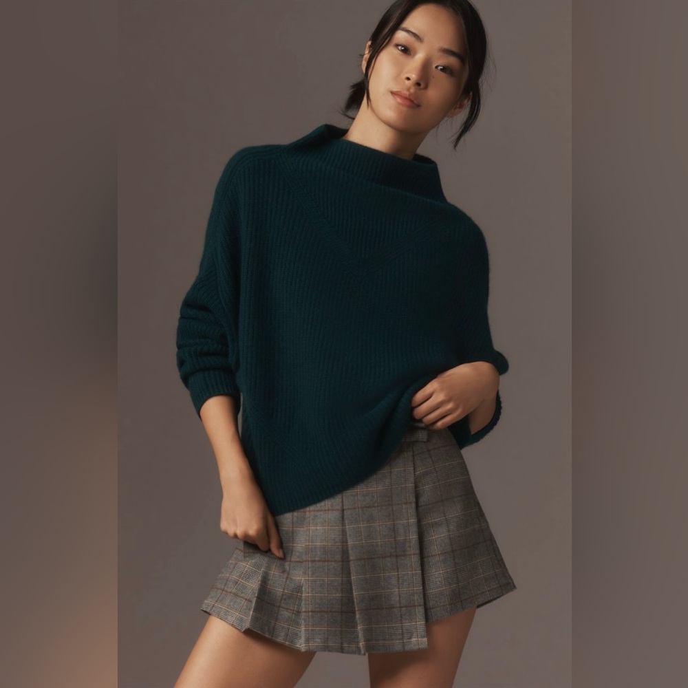 Anthropologie Enza Ribbed Cashmere Sweater